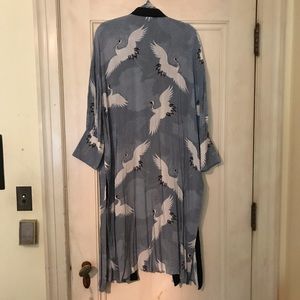 ZARA crane print kimono